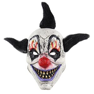 Μάσκα Κλόουν με Μαύρες Τούφες Τρόμου  Latex  Carnavalista 232637