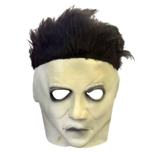 Μάσκα Κακός Άσπρο Πρόσωπο Μαύρο Μαλλί  Carnavalista 232747