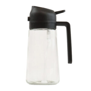 Λαδικό 2 σε 1 σπρέι και δοσομετρητής από γυαλί βοριοπυριτικού μαύρο 450ml