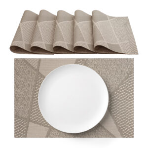 Πλενόμενα αμερικανικά σουπλά από PVC σε χρώμα τυρκουάζ 30x45εκ 6 τεμάχια