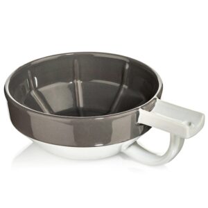 Fine Accoutrements: Fine Porcelain Shaving Bowl in Grey and White