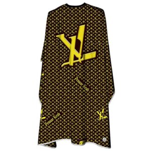 The Shave Factory barber cape lv brown gold