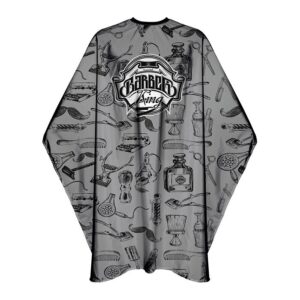 The Shave Factory barber cape barber king black grey