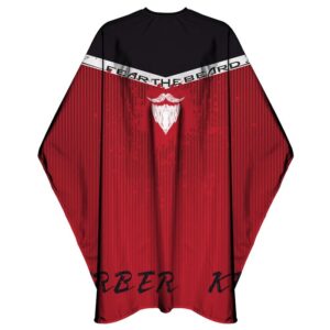 The Shave Factory barber cape fear the beard red black