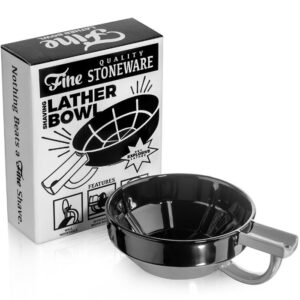 Fine Accoutrements Fine Porcelain Shaving Bowl in Black and Grey