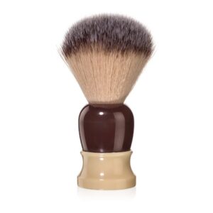Fine Accoutrements Classic Synthetic Shaving Brush in Crimson and Ivory 20mm