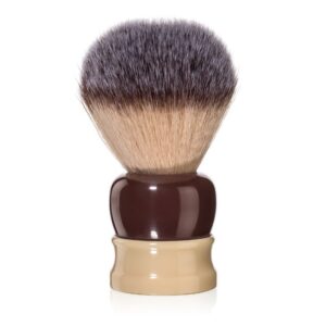 Fine Accoutrements: Stout Synthetic Shaving Brush in Crimson and Ivory 24mm
