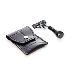 Taylor of Old Bond Street Mach3 Travel Razor with Black Handle