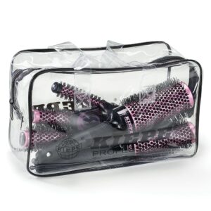 Kiepe kit 5 hair brushes pure pink 13,20,25,33,43mm