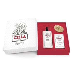 Cella Milano beard set with shampoo, oil and wooden brush
