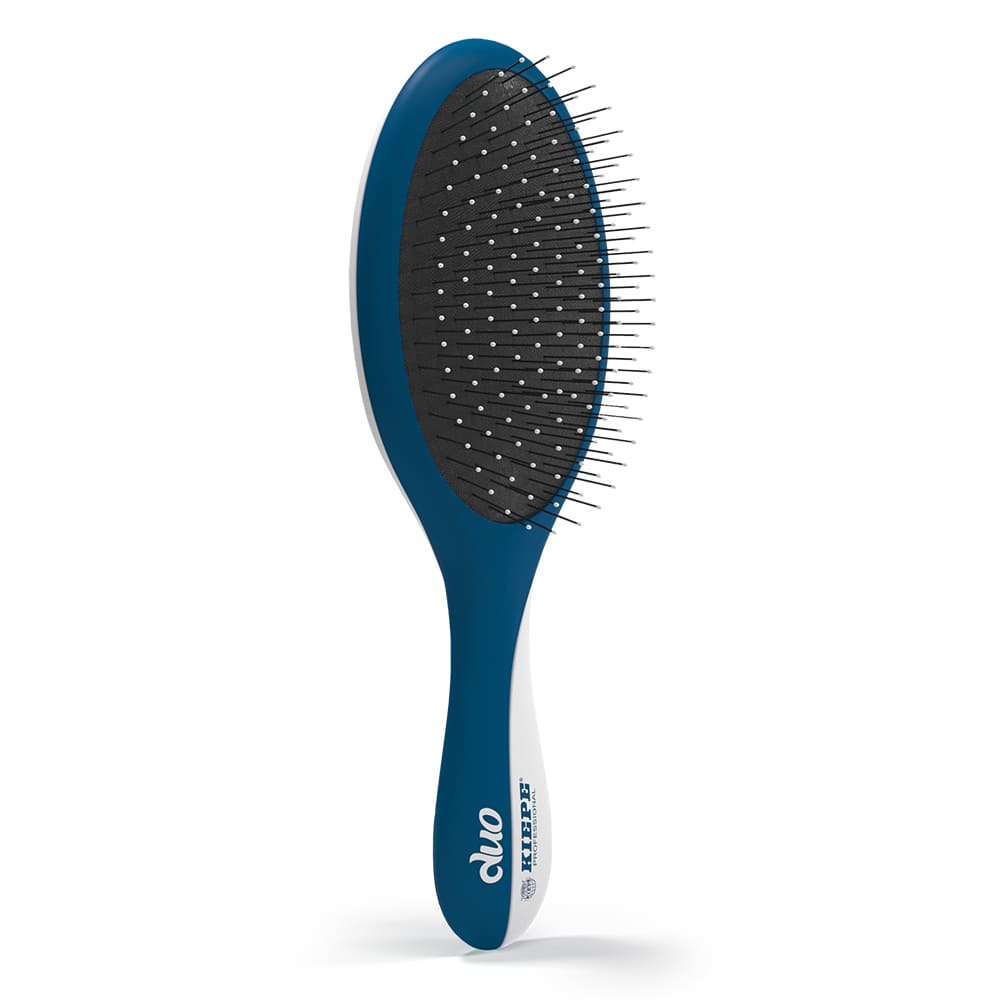 Kiepe hair brush duo with magnetic system blue/white