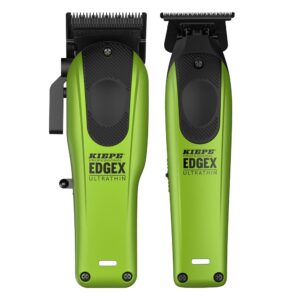 Kiepe set Hair Clipper and Trimme Edgex Ultrathin Green
