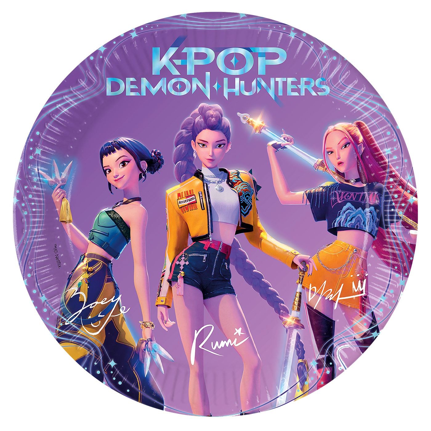 K-POP Party Paper Plates pack=8pcs ø23 ø23cm K-Pop 98638