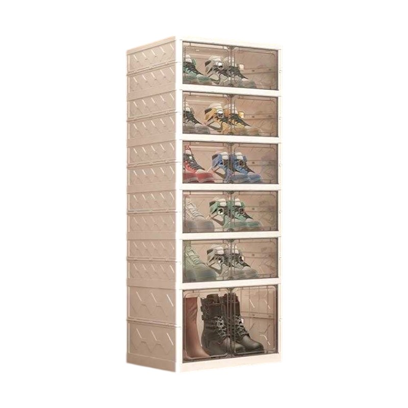Foldable plastic transparent shoe rack 12 positions - 10707 - 282111