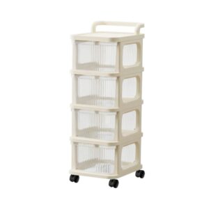 Plastic storage drawer trolley 4-tier - 10710 - 282142