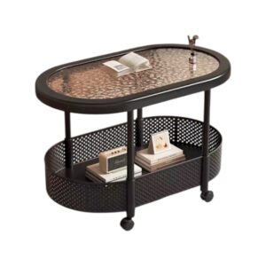 Two-tier wheeled auxiliary living room table - 10712 - 282166 - Black