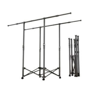 Folding floor hanger & wheeled clothes drying rack - SG202601 - 282203 - Black