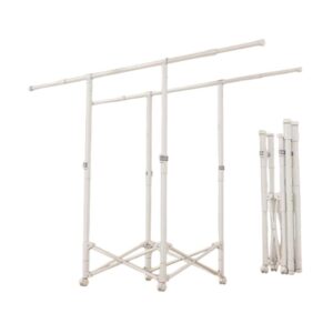 Folding floor hanger & wheeled clothes drying rack - SG202601 - 282203 - White