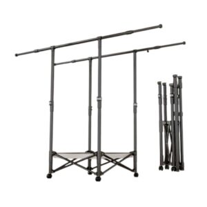 Folding floor hanger & wheeled clothes drying rack - SG202602 - 282210 - Black
