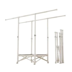 Folding floor hanger & wheeled clothes drying rack - SG202602 - 282210 - White
