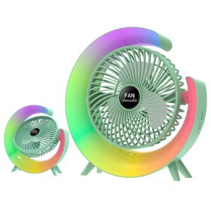 Rechargeable Table Fan with Light ø22x24x5cm Homie 49194