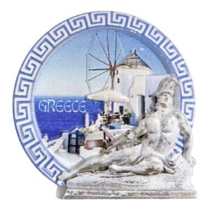 Ceramic Magnet Greek Mill Statue 6.5x6.5cm SummerTiempo 623344