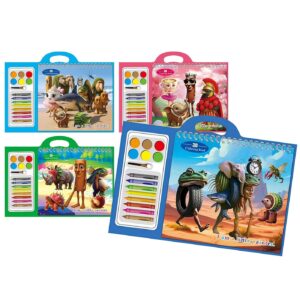 School set=13pcs Painting, 12-page Block, 6 Tempera & 8 Crayons JustNote 703583