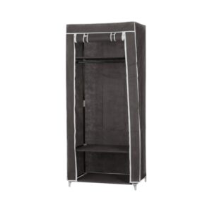 Fabric clothes wardrobe with shelves - 8875 - 521711 - Dark Grey