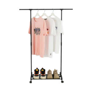 Wheeled floor hanger with shoe shelf - 522183