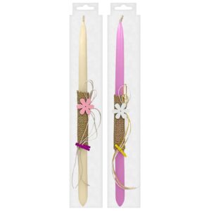 Candle Wooden Flower 37cm Bunny's 931940