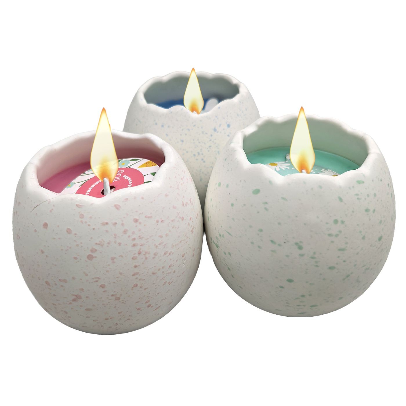 Scented Candle in Porcelain Egg 8x8cm Bunny's 932309