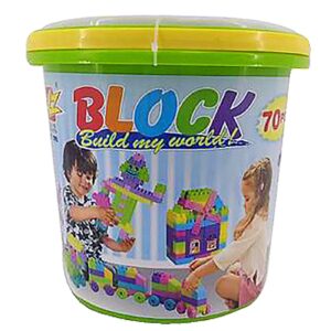 Secchio con 70 Mattoncini ø23,5x24cm ToyMarkt 95462