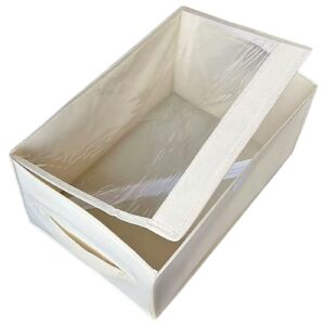 Fabric Box with Transparent Lid 55x32x25cm Homie 1011180