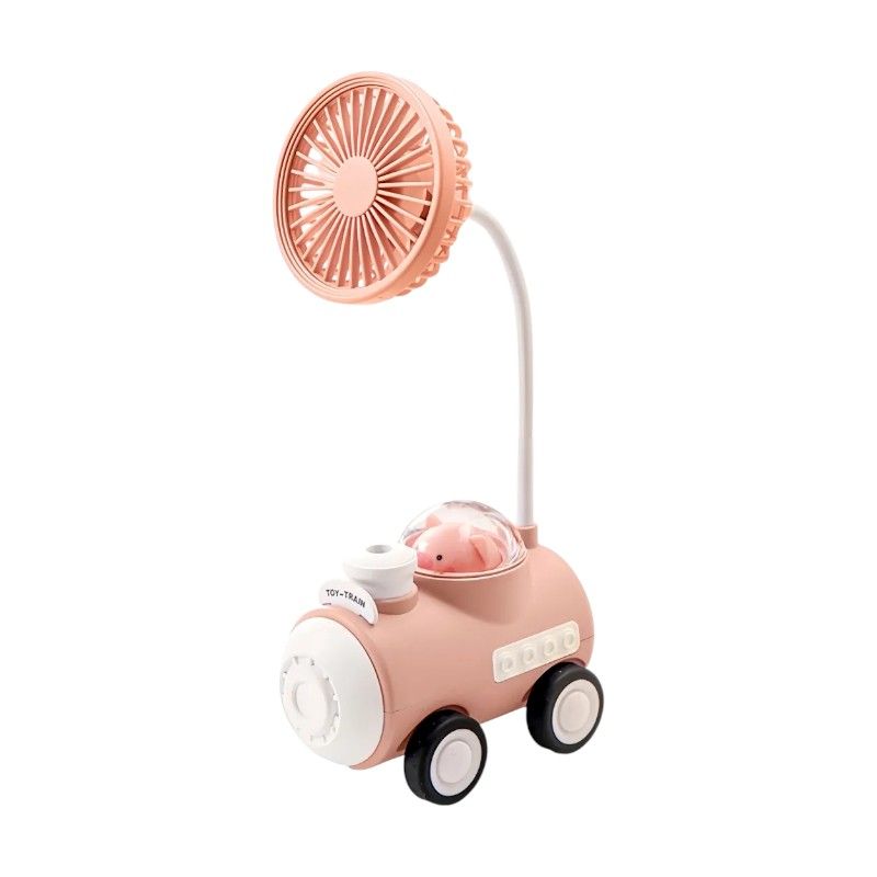 Rechargeable Fan Car with Sharpener and Night Light - MU339A - 033190 - Pink