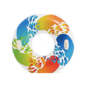 Colorful inflatable life buoy with handles - 100cm - 150298