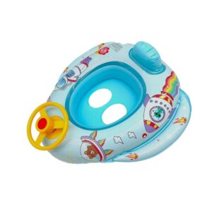Children's inflatable life jacket with seat & steering wheel - SL-B016A - 150502 - Blue