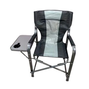 Πτυσσόμενη καρέκλα camping με ενσωματωμένο τραπεζάκι - 1811 - 170143 - Black