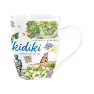 Ceramic Mug Set Souvenir - 12pcs - Chalkidiki - 224127