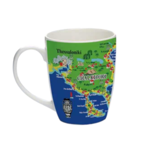 Ceramic mug set Souvenir - 12pcs - Greece - Chalkidiki - 224189