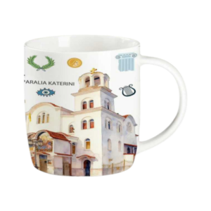 Ceramic Souvenir Mug Set with Spoon - Paralia - 241123