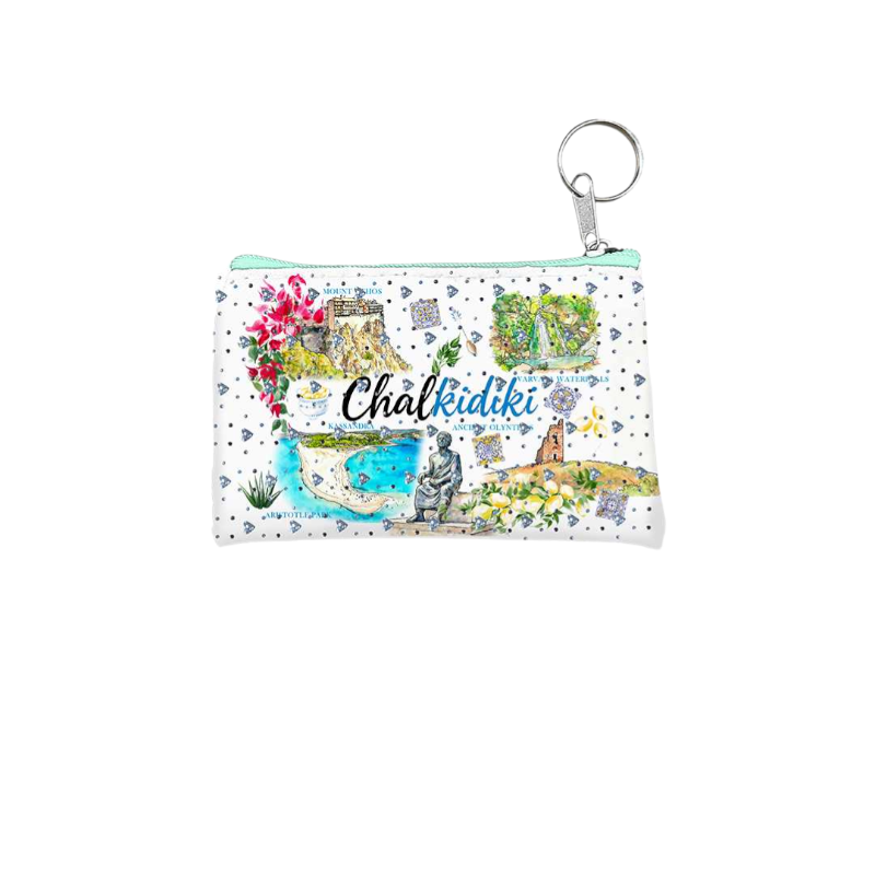 Σετ 12Χ - Πορτοφόλι Souvenir μπρελόκ - PVC - Chalkidiki - 11*7cm - 871720