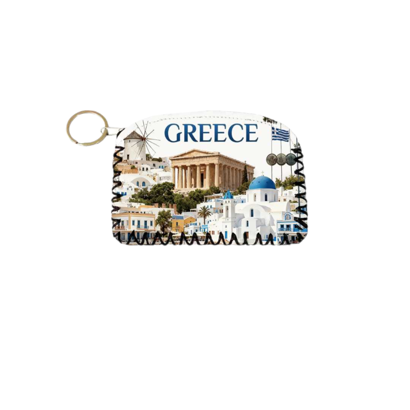 Σετ 12Χ - Πορτοφόλι Souvenir μπρελόκ - PVC - Greece - 14*9cm - 871758