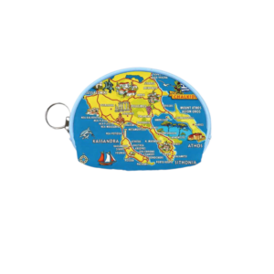 Σετ 12Χ -   Πορτοφόλι Souvenir μπρελόκ mini - PVC - Chalkidiki - 10*8*3cm - 871762