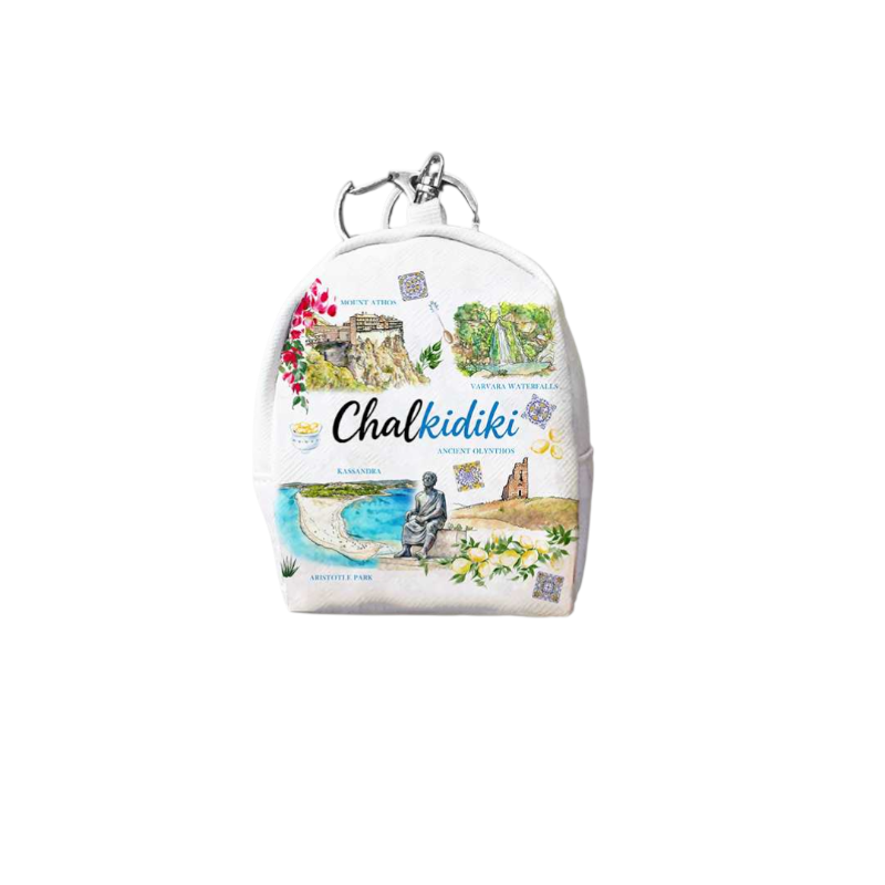 Σετ 12Χ - Πορτοφόλι Souvenir μπρελόκ mini - PVC - Chalkidiki - 7*9*4.5cm - 871780