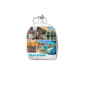Σετ 12Χ -   Πορτοφόλι Souvenir μπρελόκ mini - PVC - Chalkidiki - 7*9*4.5cm - 871781