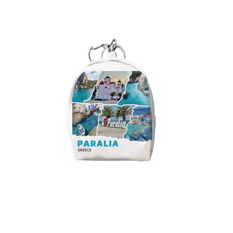 Σετ 12Χ - Πορτοφόλι Souvenir μπρελόκ mini - PVC - Paralia - 7*9*4.5cm - 871789