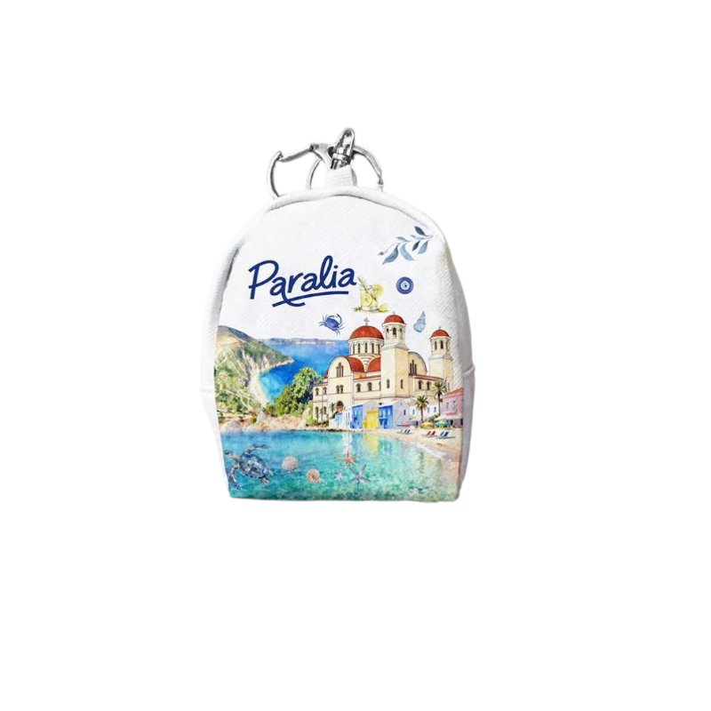 Σετ 12Χ - Πορτοφόλι Souvenir μπρελόκ mini - PVC - Paralia - 7*9*4.5cm - 871791