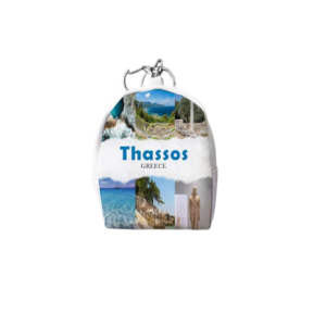 Σετ 12Χ -   Πορτοφόλι Souvenir μπρελόκ mini - PVC - Thassos - 7*9*4.5cm - 871793
