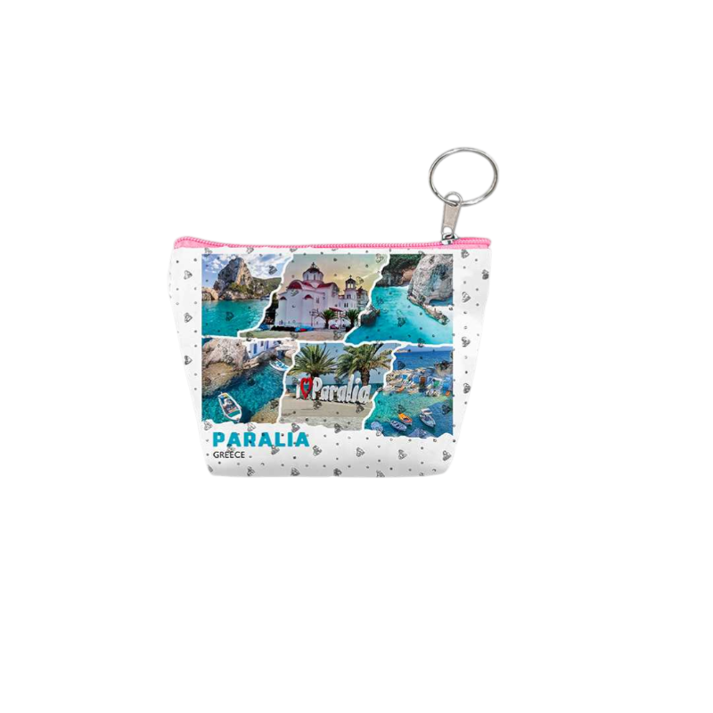 Σετ 12Χ - Πορτοφόλι Souvenir μπρελόκ mini - PVC - Paralia - 11*7*4cm - 871809