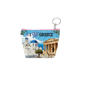 Σετ 12Χ -   Πορτοφόλι Souvenir μπρελόκ mini - PVC - Greece - 11*7*4cm - 871817